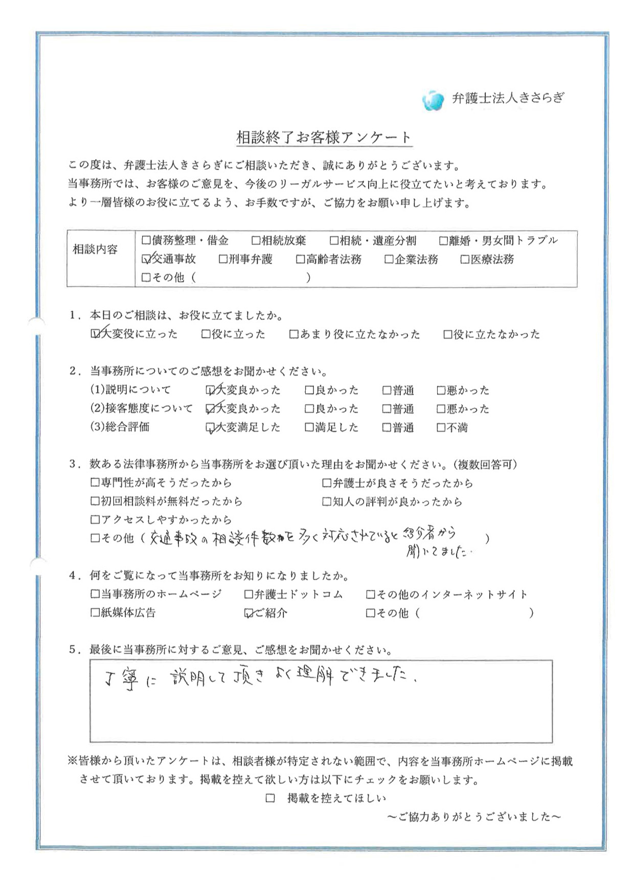 丁寧に説明して頂きよく理解できました